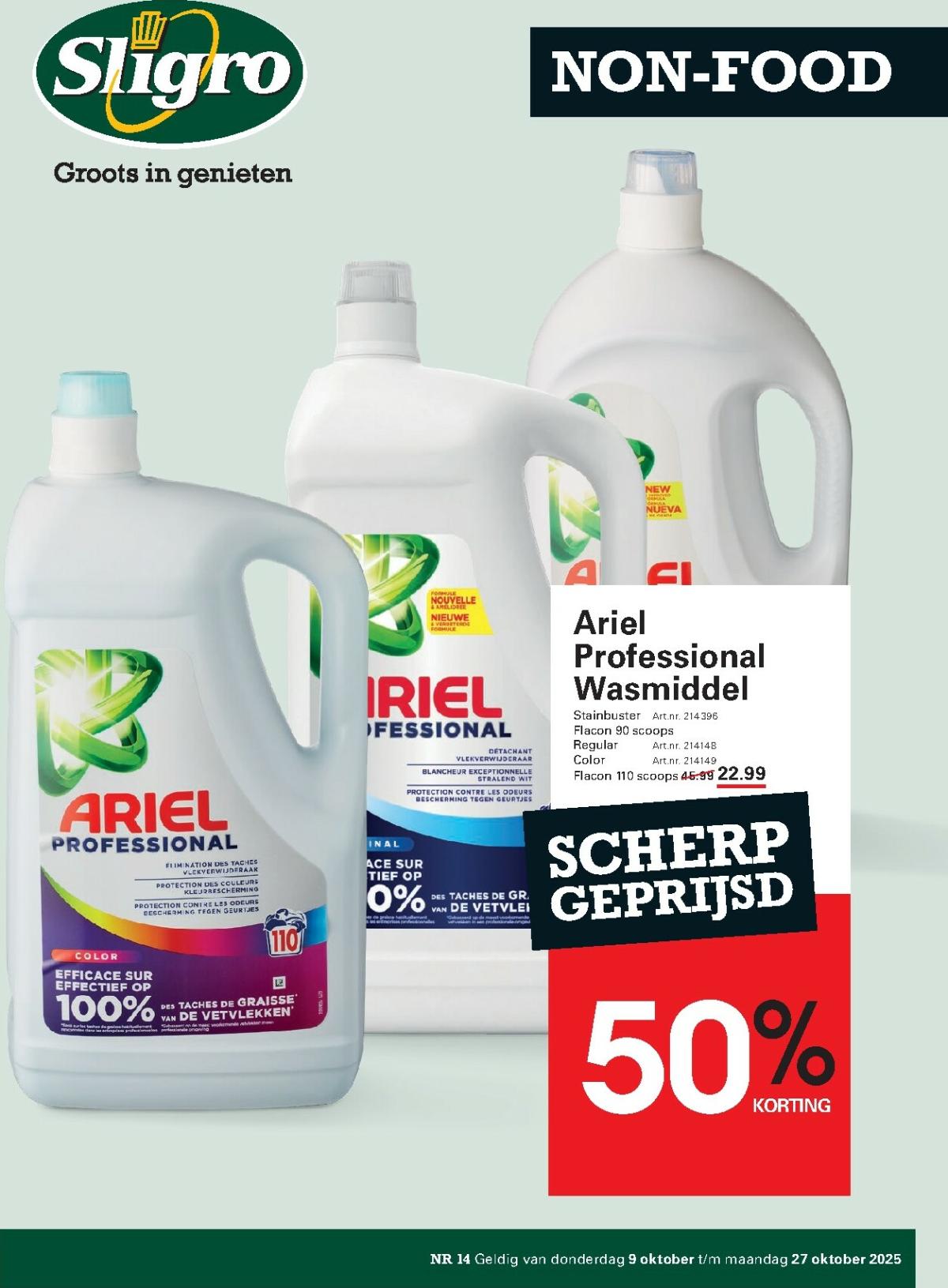 Sligro - Non-Food folder geldig vanaf 09-10 t/m 27-10