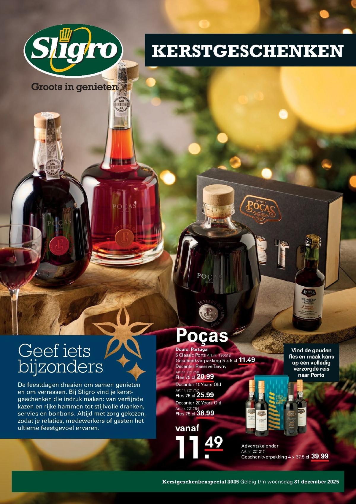 De Sligro - Kerstgeschenken folder geldig vanaf 22-10 t/m 31-12