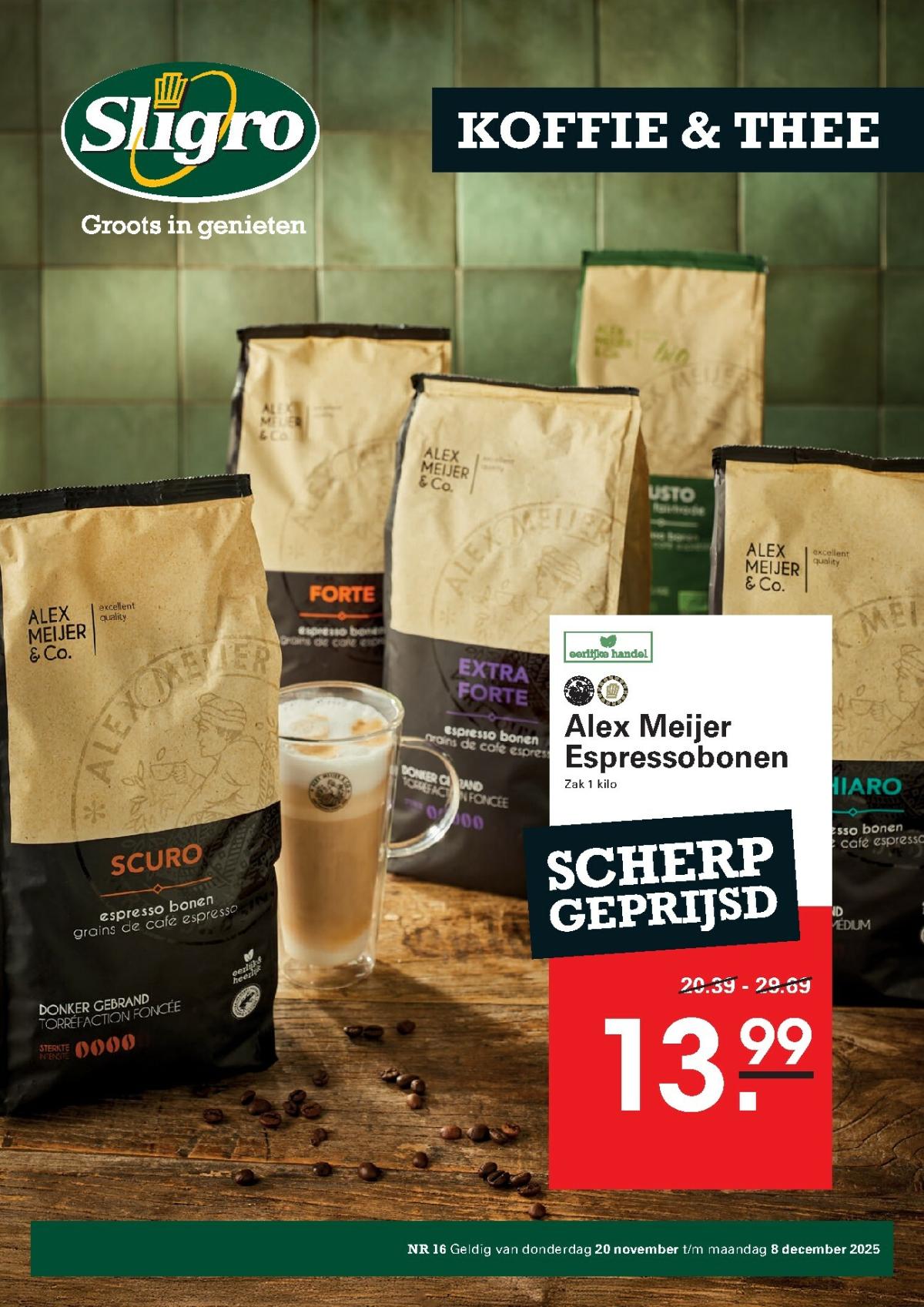 De Sligro - Koffiespecial folder geldig vanaf 20-11 t/m 08-12