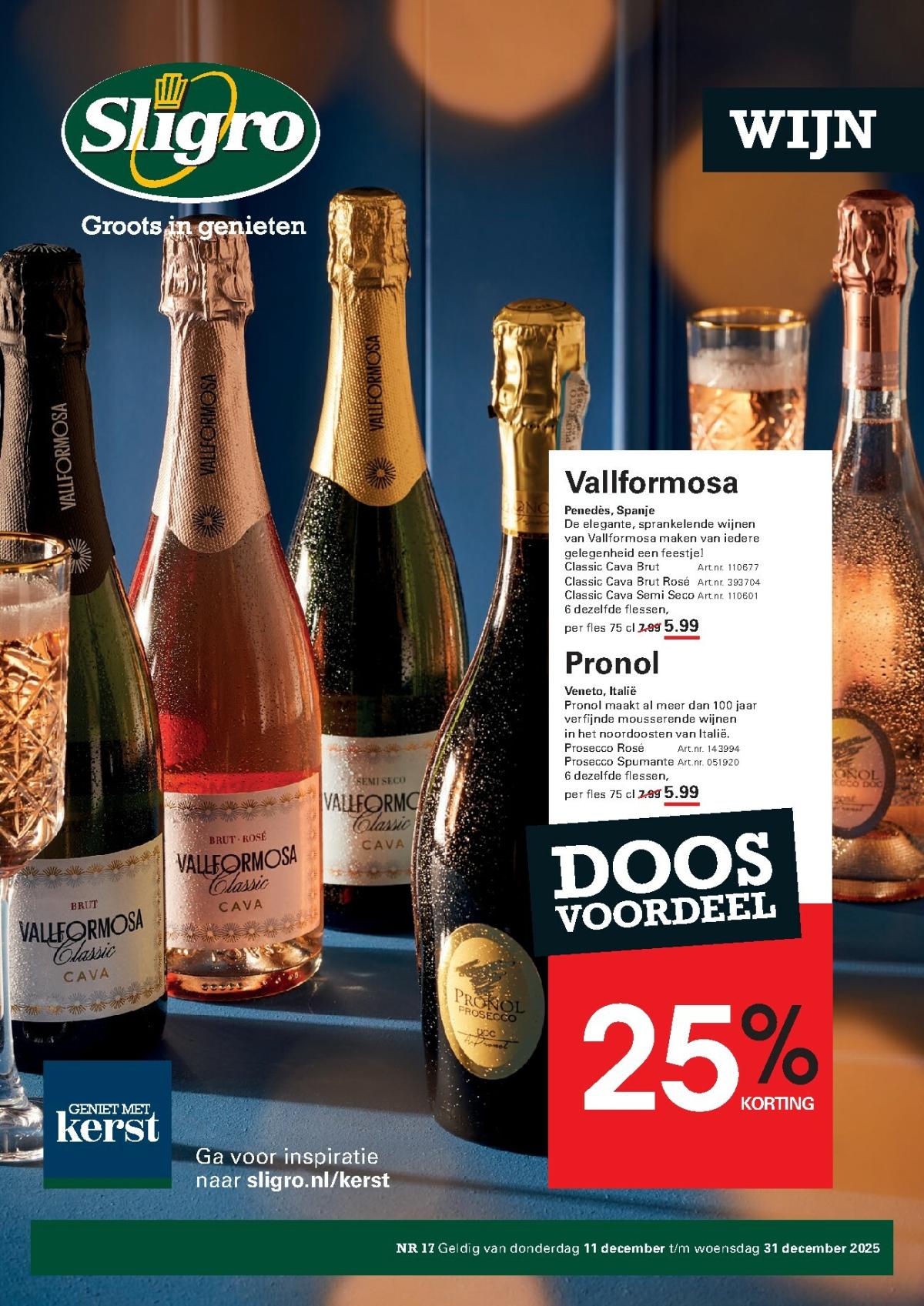 De Sligro - Wijn folder geldig vanaf 11-12 t/m 31-12