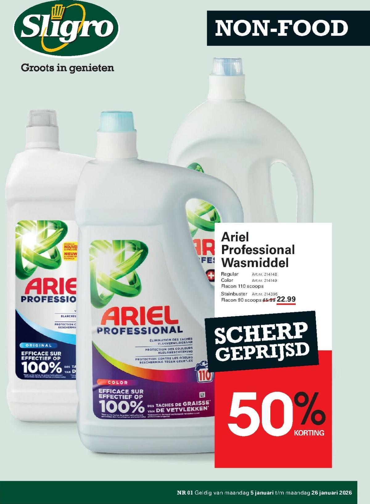 De Sligro - Non-Food folder geldig vanaf 05-01 t/m 26-01