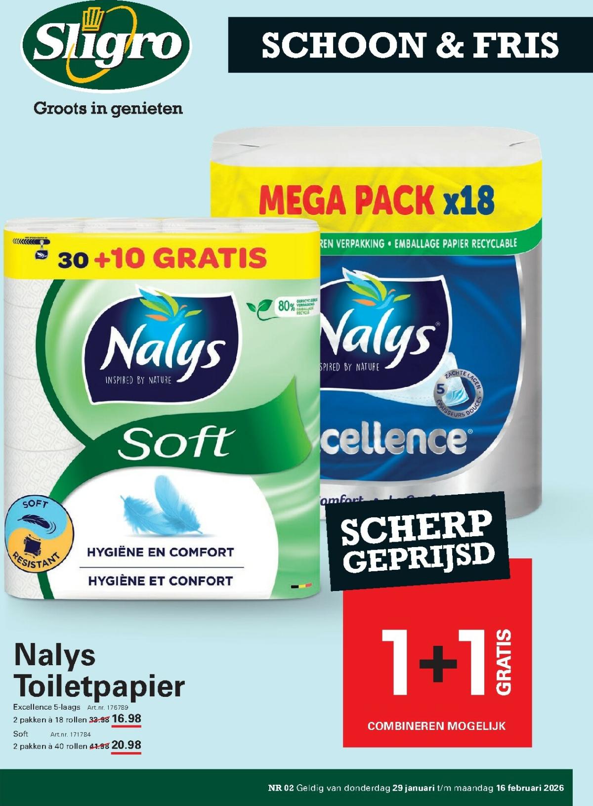 De Sligro - Schoon & Fris folder geldig vanaf 29-01 t/m 16-02