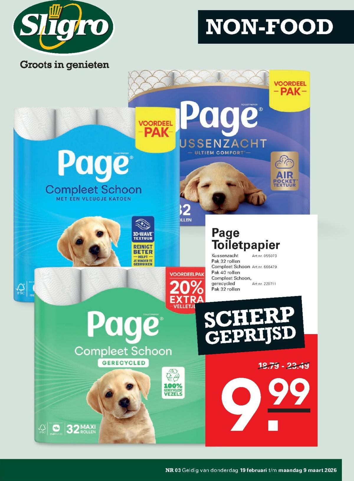 De Sligro - Non-Food folder geldig vanaf 19-02-2026 t/m 09-03-2026