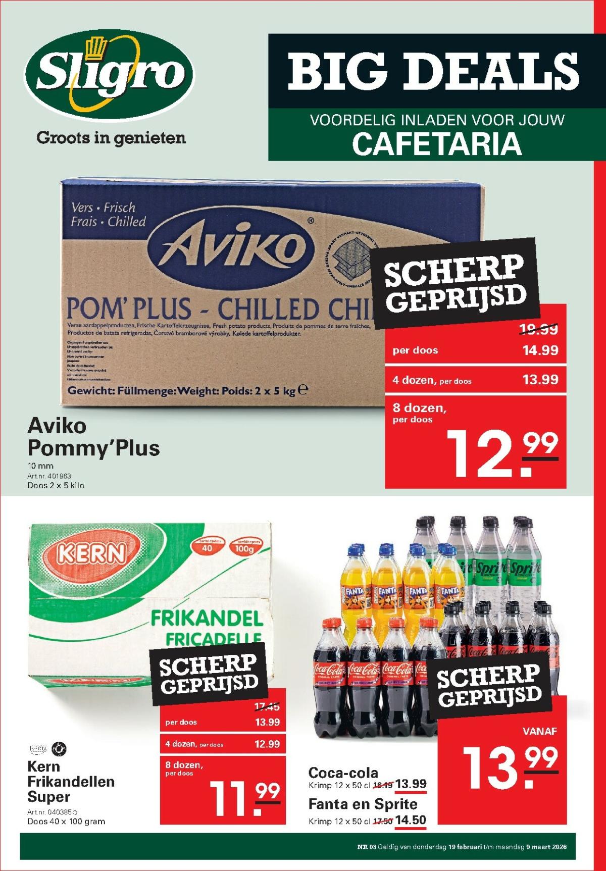 De Sligro - Bigdeals folder geldig vanaf 19-02-2026 t/m 09-03-2026
