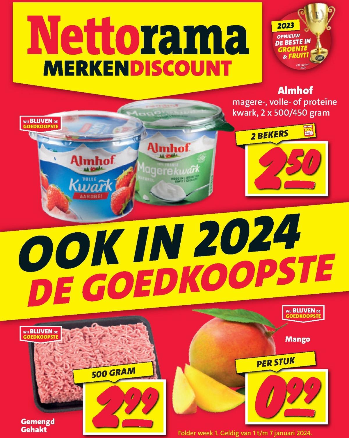 De Nettorama folder geldig vanaf 01-01 t/m 07-01