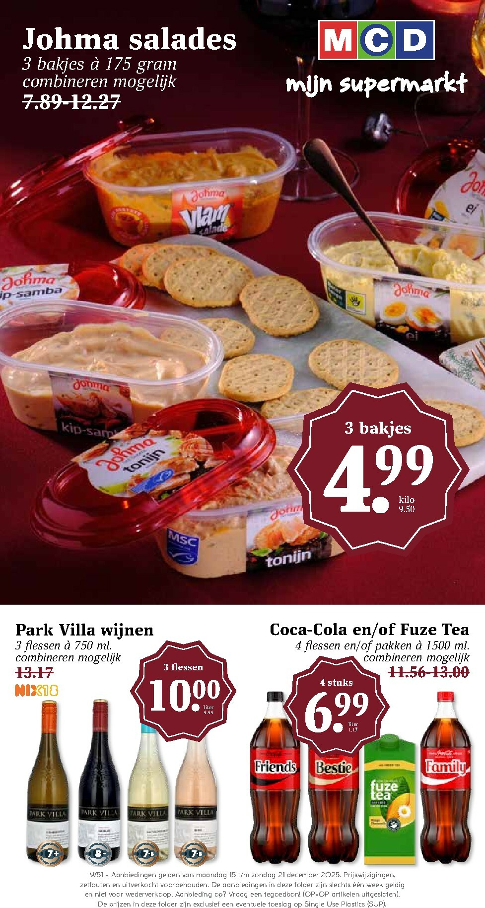 De MCD - Supermarkten folder geldig vanaf 15-12 t/m 21-12