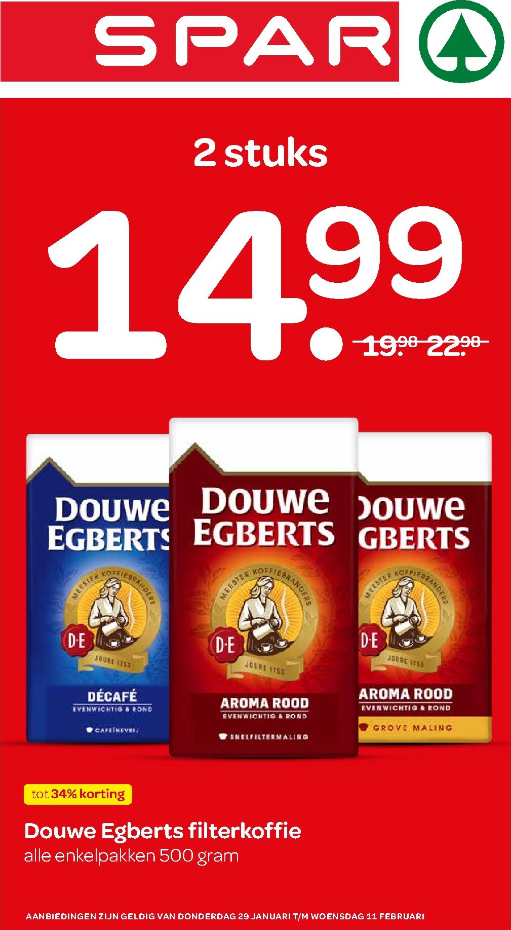 De SPAR folder geldig vanaf 29-01 t/m 11-02