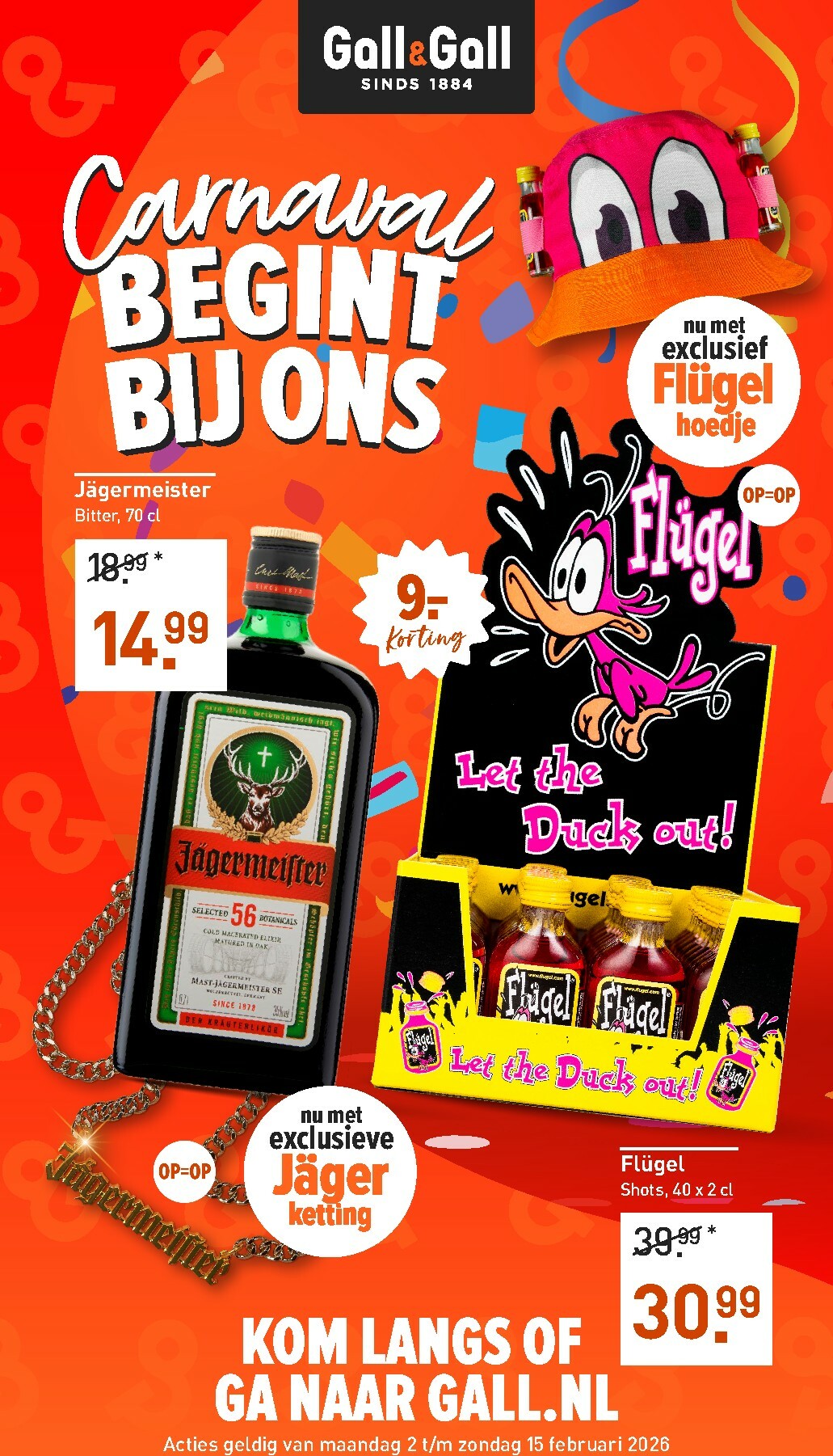 De Gall&Gall - Carnaval folder geldig vanaf 02-02-2026 t/m 15-02-2026