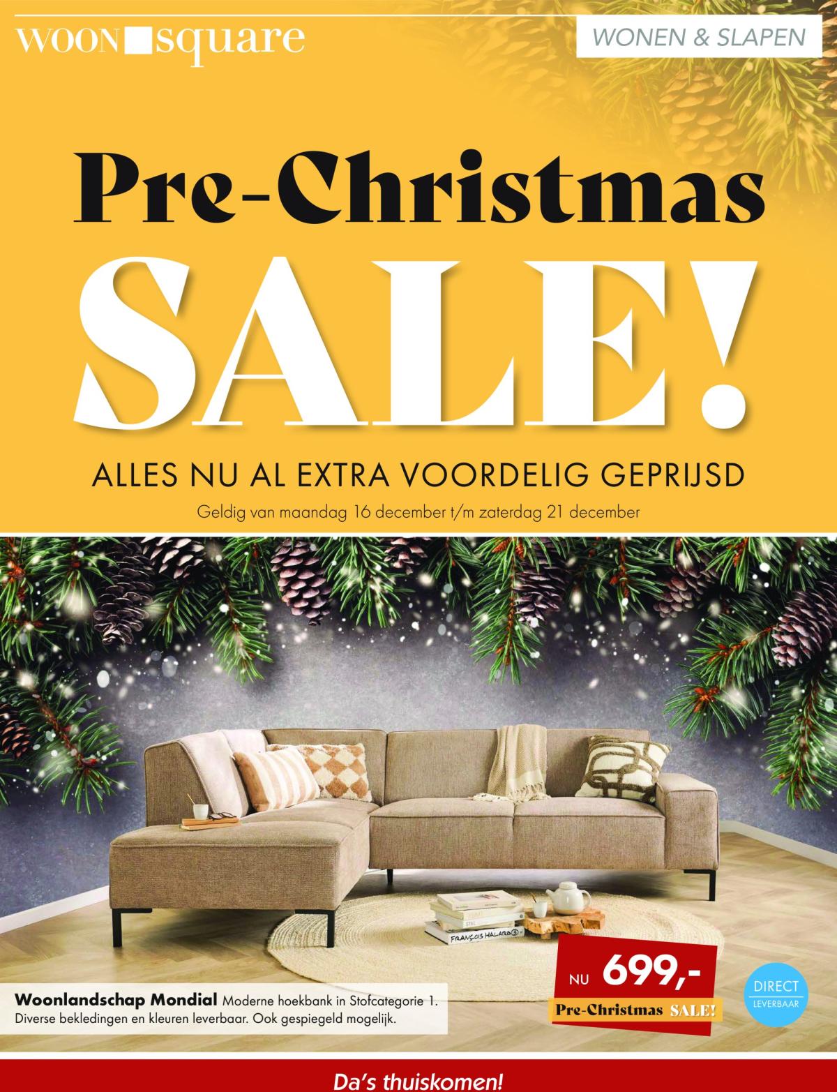 Woonsquare - Pre-Christmas Sale folder geldig vanaf 16-12 t/m 21-12