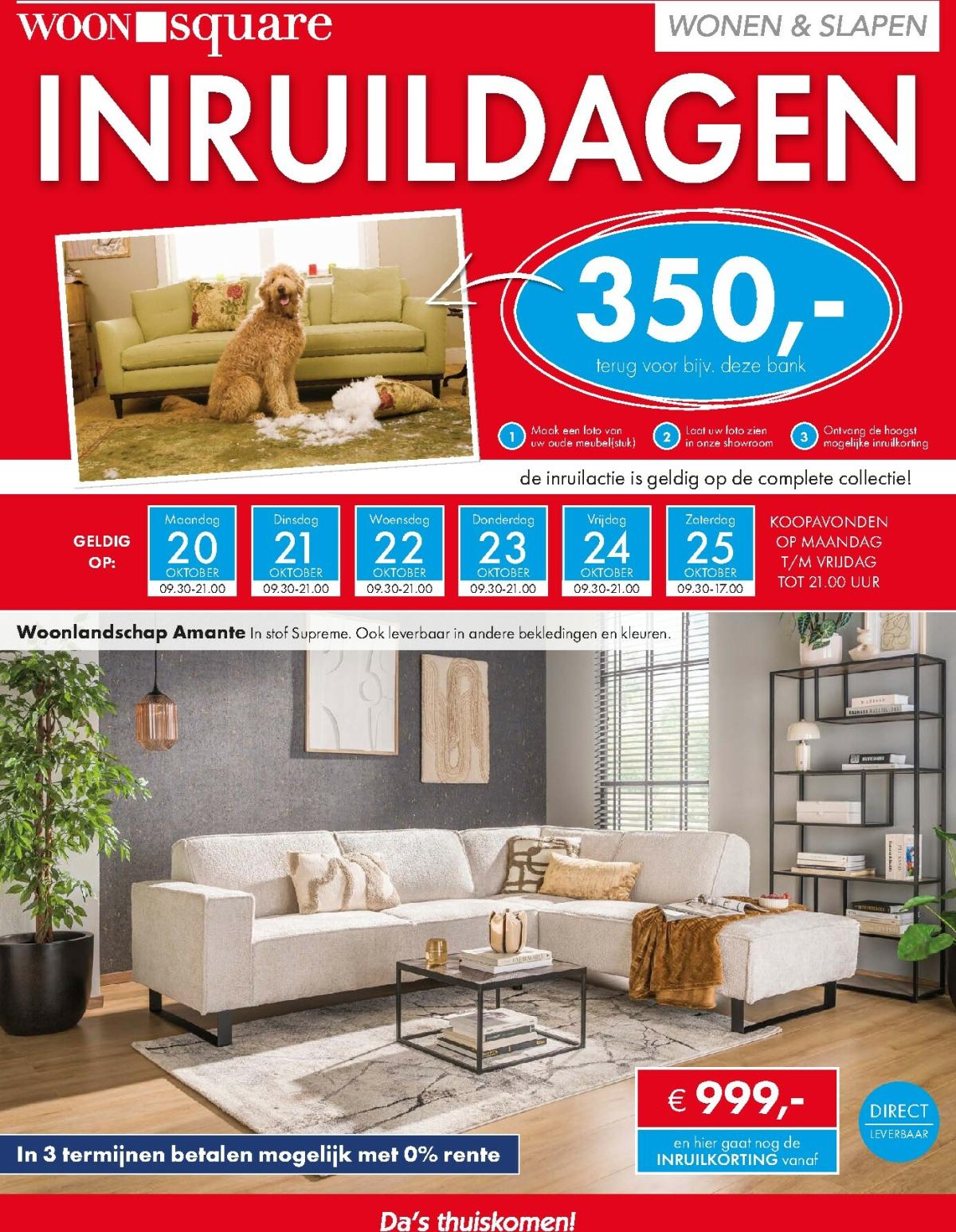 De Woonsquare folder geldig vanaf 20-10 t/m 25-10