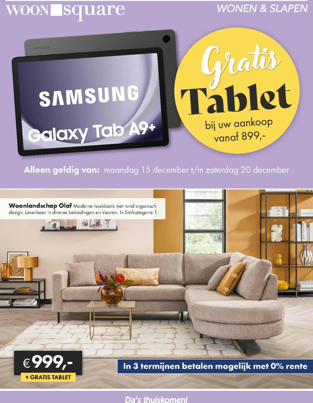 De Woonsquare folder geldig vanaf 15-12 t/m 20-12