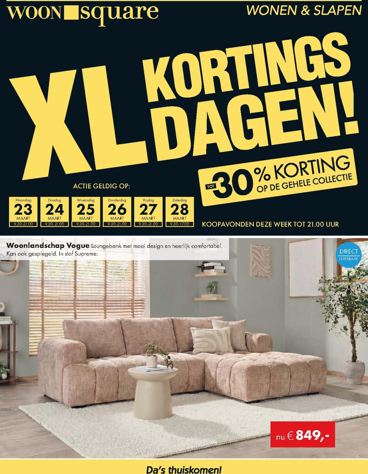 De Woonsquare folder geldig vanaf 23-03-2026 t/m 28-03-2026