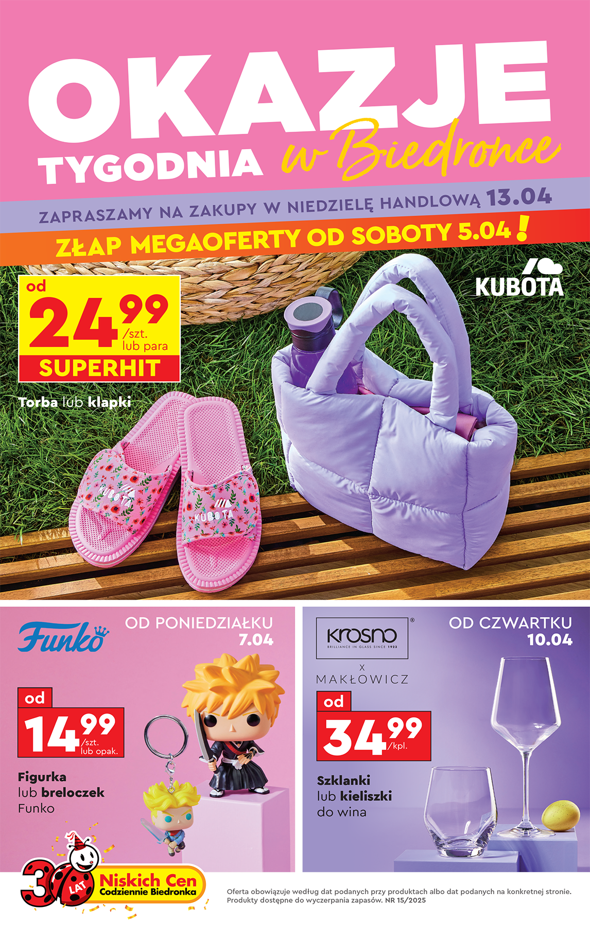 Biedronka - Okazje tygodnia gazetka ważna od 05.04. - 11.04.