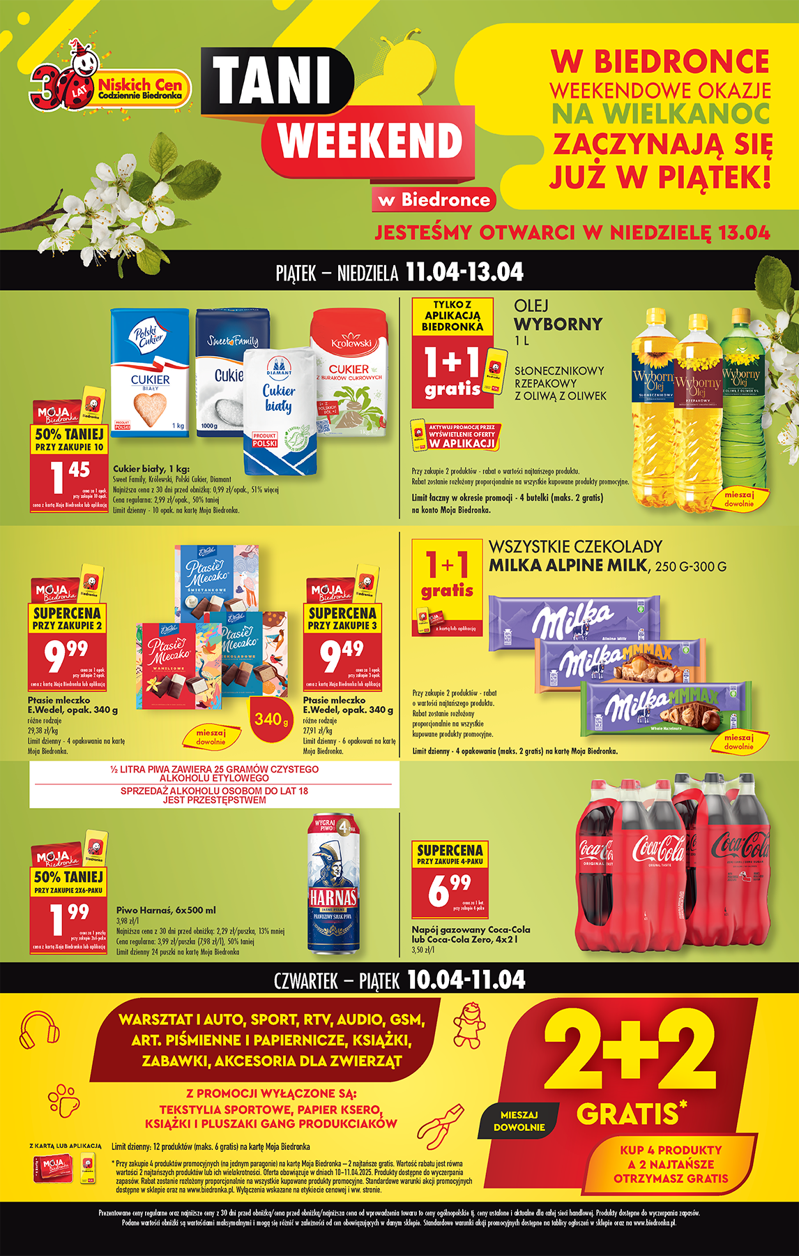 Biedronka - Tani weekend gazetka ważna od 11.04. - 13.04.