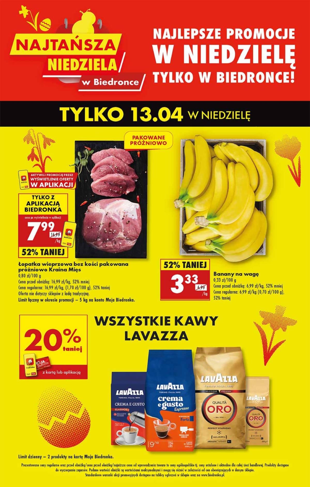 Biedronka - Najtansza niedziela gazetka ważna od 13.04. - 13.04.