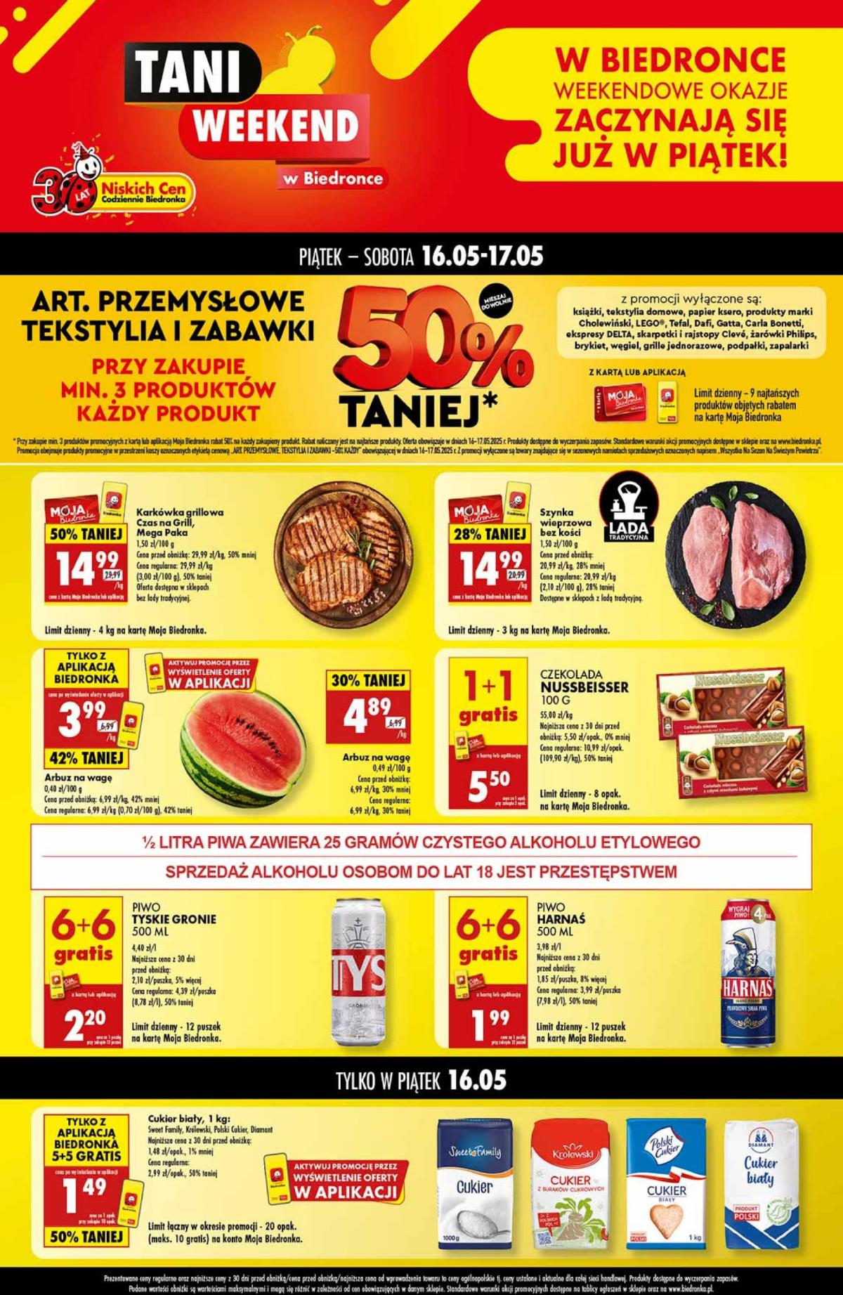 Biedronka - Tani weekend gazetka ważna od 16.05. - 17.05.