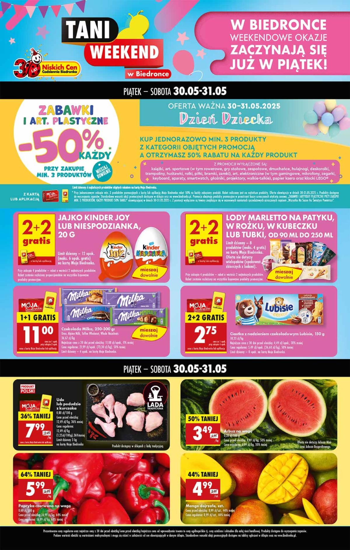Biedronka - Tani weekend gazetka ważna od 30.05. - 31.05.