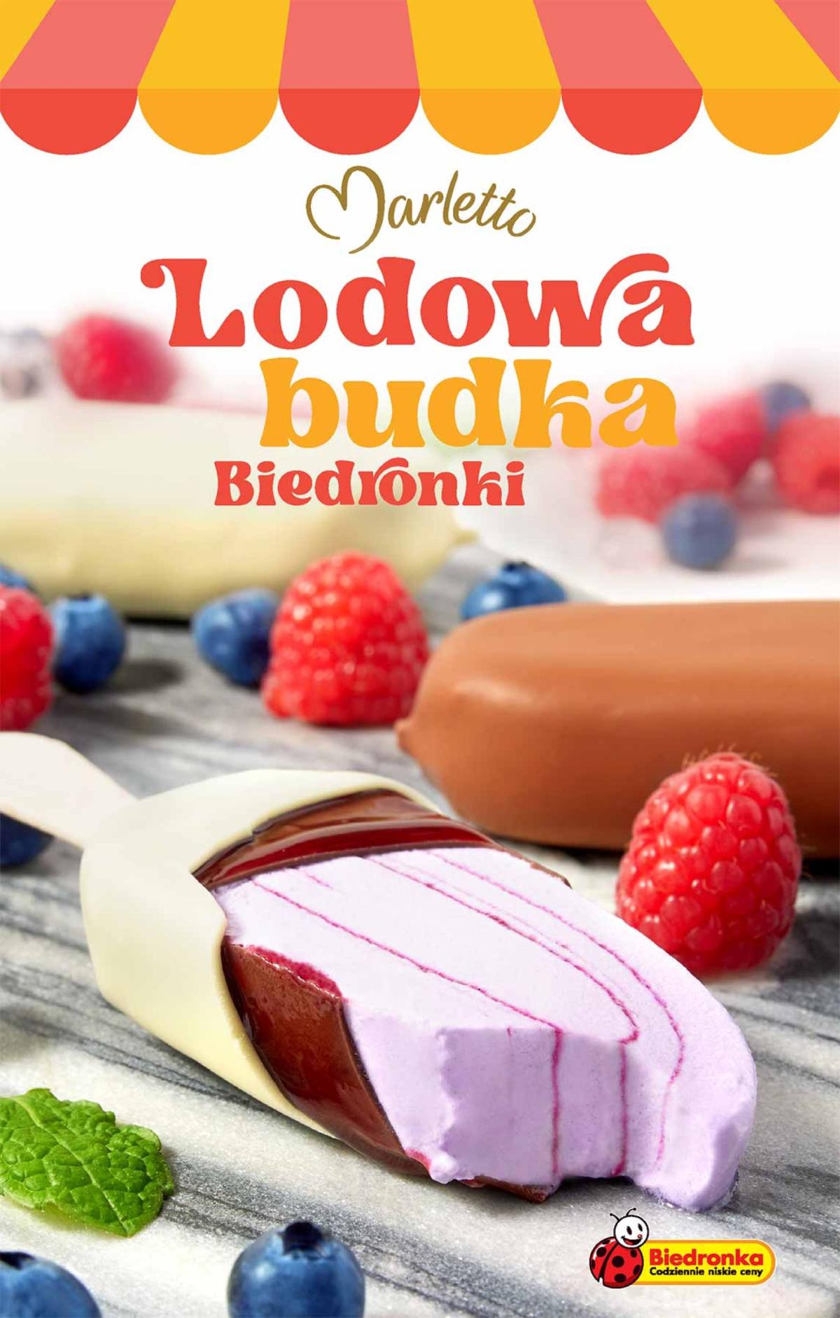 Gazetka Biedronka - Marletto-lodowa budka biedronki ważna od 12.06. - 30.08.