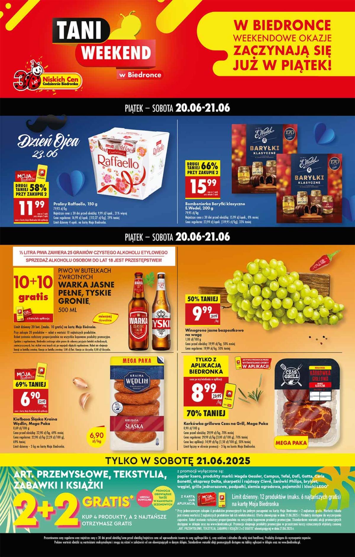Gazetka Biedronka - Tani weekend ważna od 20.06. - 21.06.