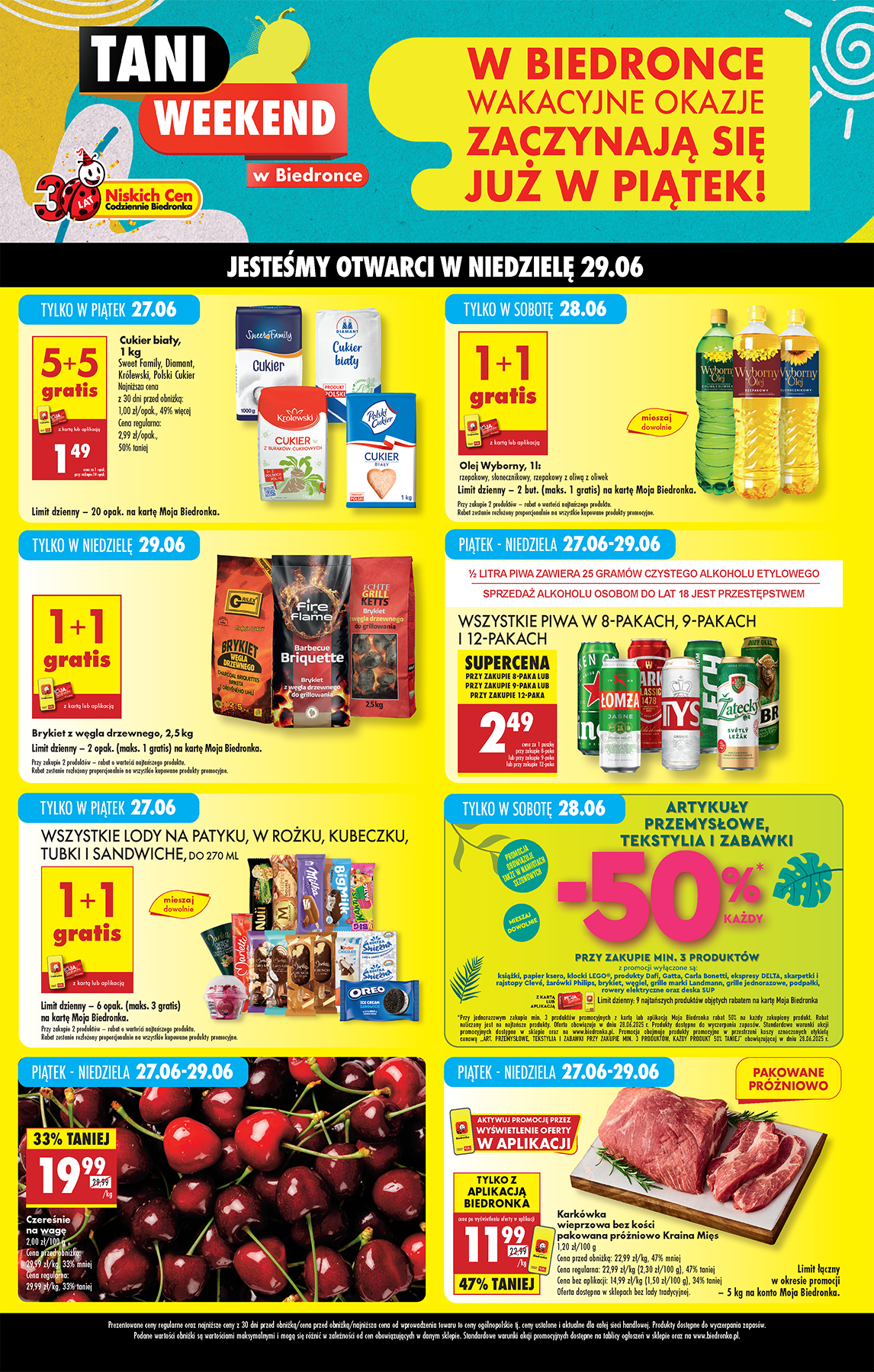 Gazetka Biedronka - Tani weekend ważna od 27.06. - 29.06.