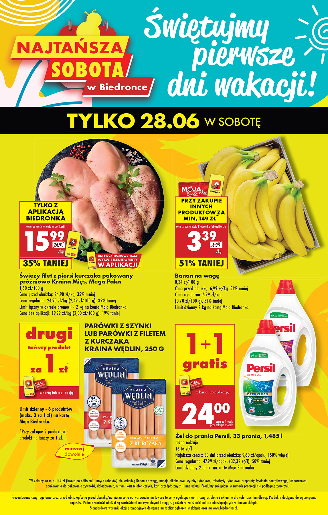 Gazetka Biedronka - Najtańsza sobota ważna od 28.05. - 28.06.