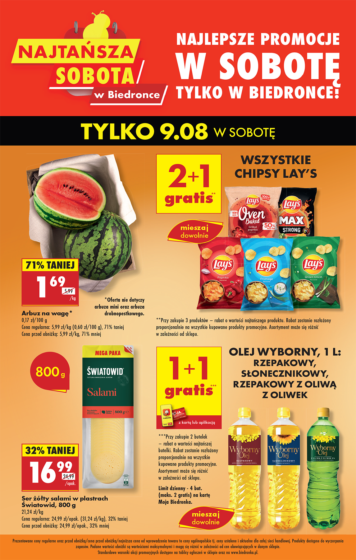 Gazetka Biedronka - Najtansza sobota - ważna od 09.08. do 09.08.