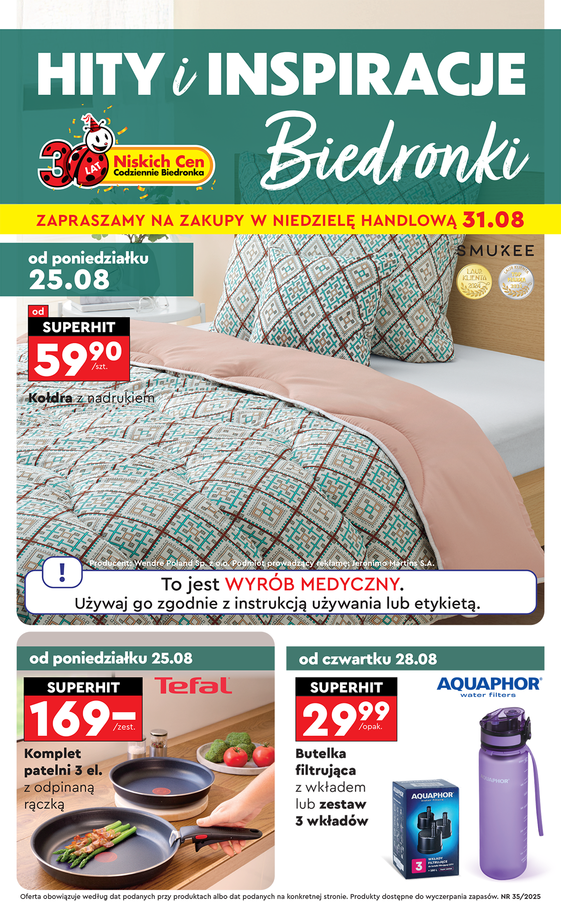 Gazetka Biedronka - Hity i inspiracje - ważna od 25.08. do 06.09.