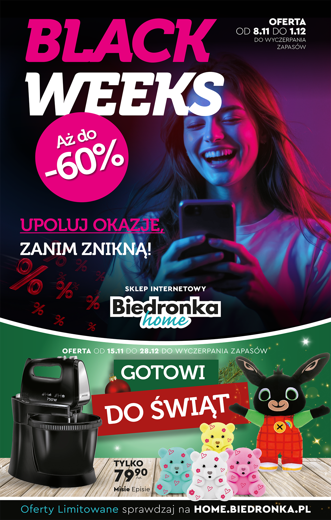 Gazetka Biedronka - Black Weeks - ważna od 08.11. do 01.12.