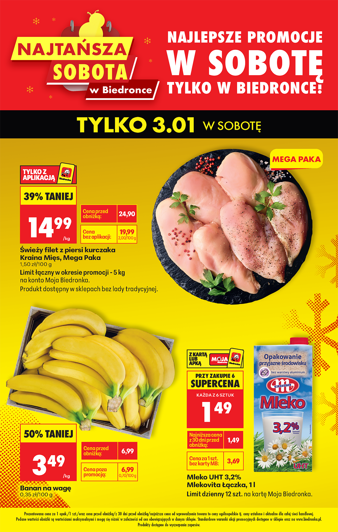 Gazetka Biedronka - Najtańsza sobota - ważna od 03.01. do 03.01.