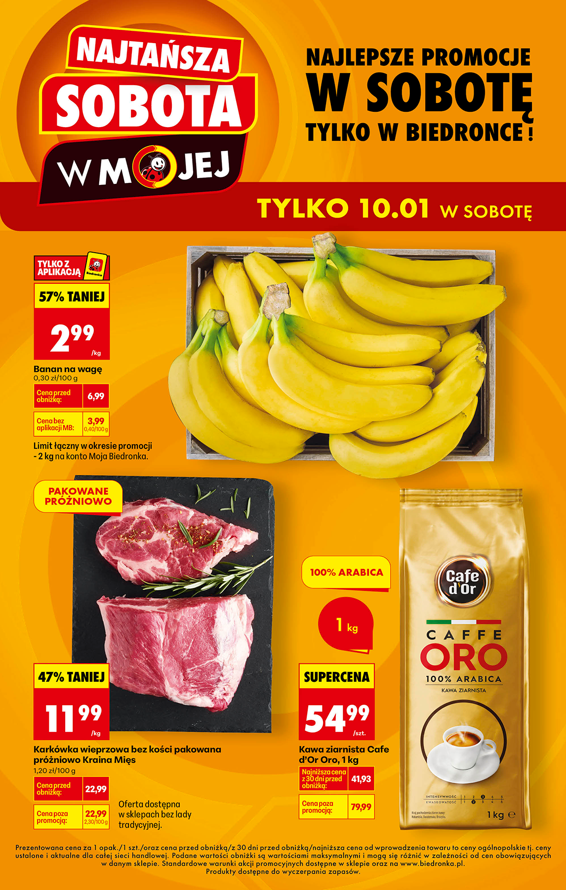 Gazetka Biedronka - Najtańsza sobota - ważna od 10.01. do 10.01.