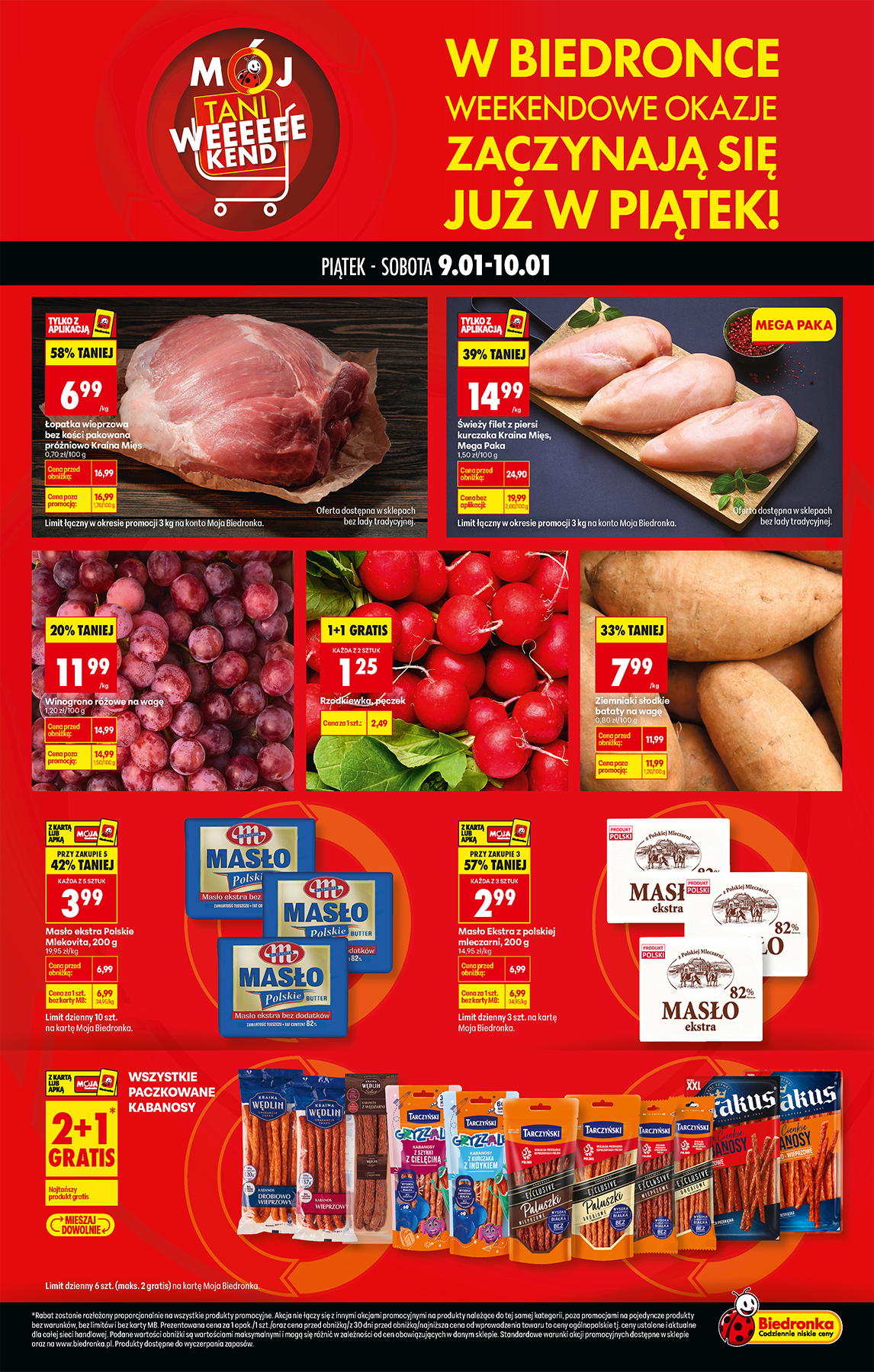 Gazetka Biedronka - Tani weekend - ważna od 09.01. do 10.01.