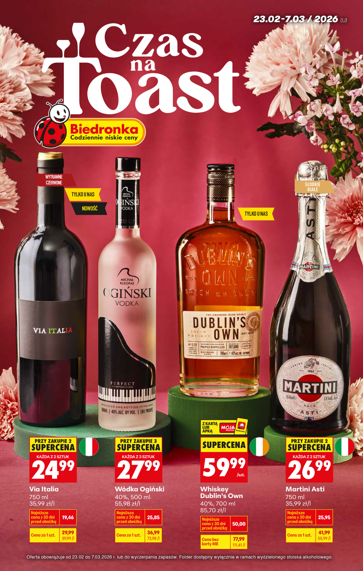 Gazetka Biedronka - Alkohole - ważna od 23.02.2026 do 07.03.2026
