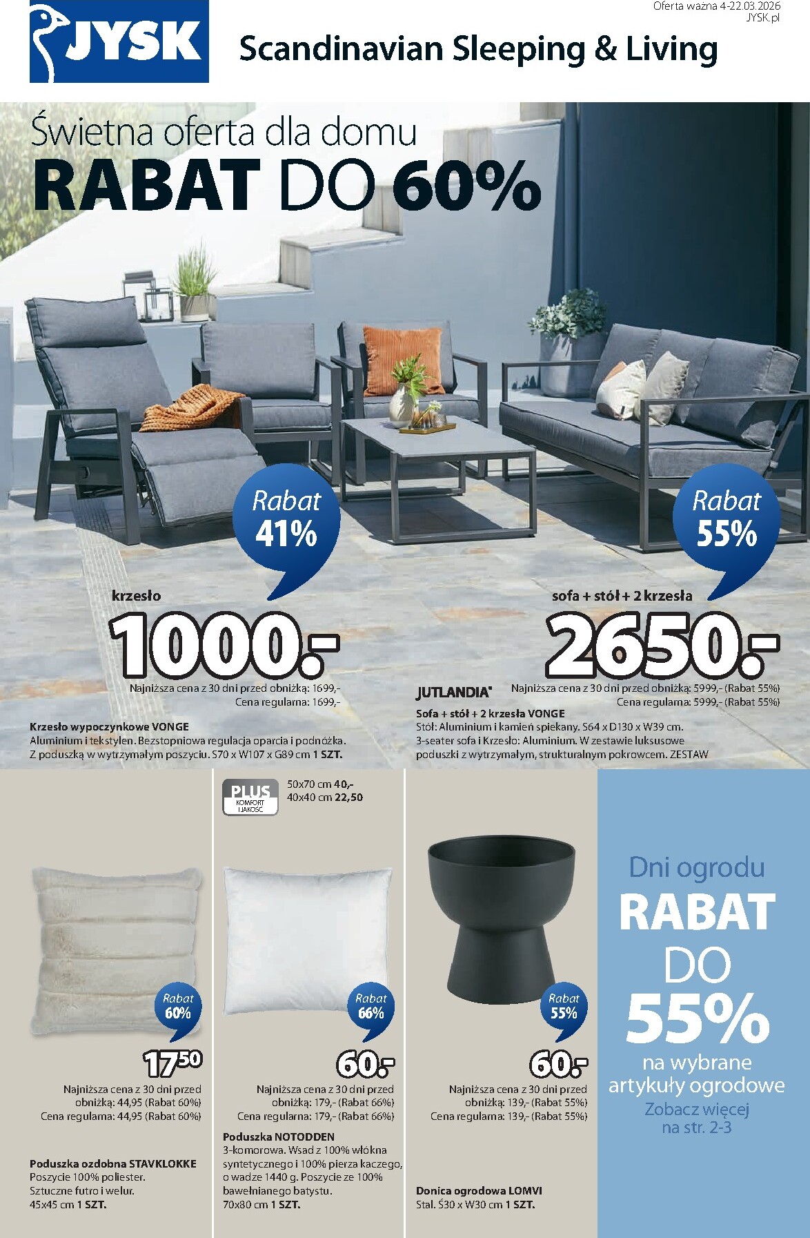 Gazetka JYSK - ważna od 04.03.2026 do 22.03.2026