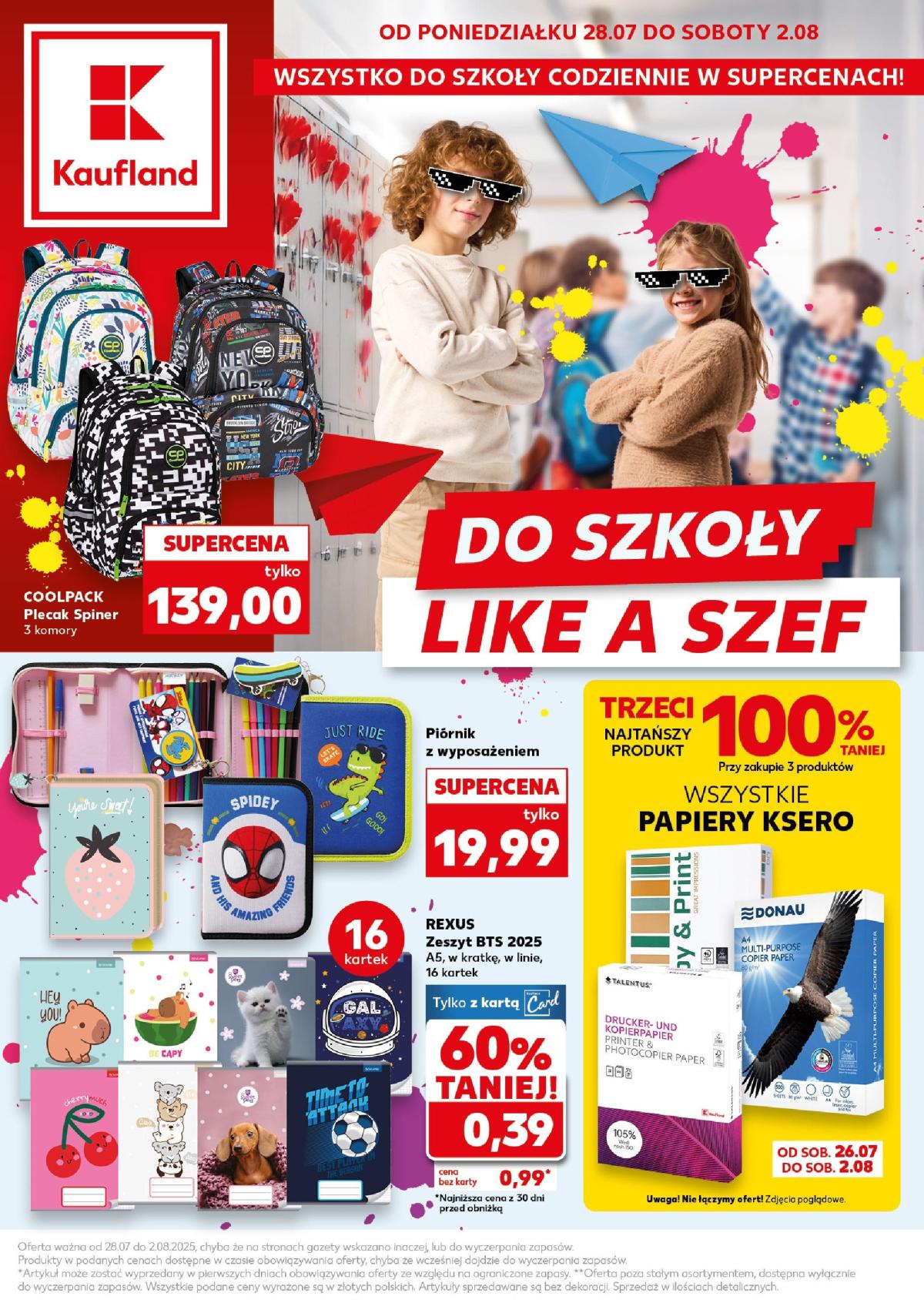 Gazetka Kaufland - Szkola ważna od 28.07. - 02.08.