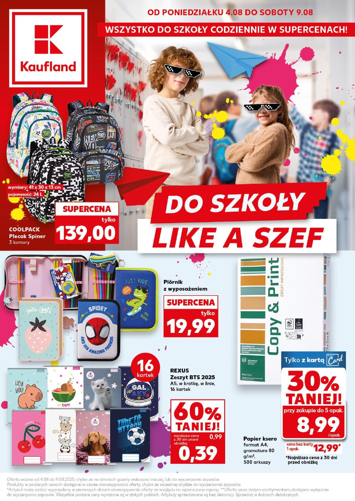 Gazetka Kaufland - Szkola - ważna od 04.08. do 09.08.