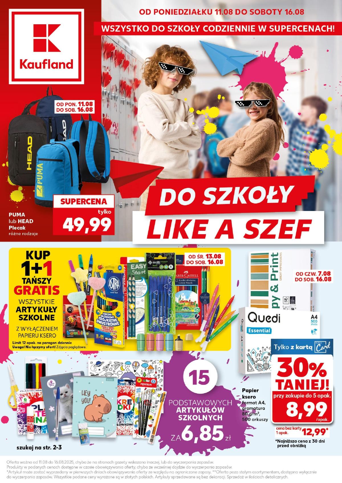 Gazetka Kaufland - Szkola - ważna od 11.08. do 16.08.