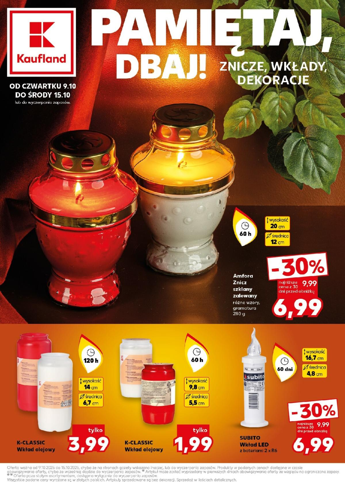 Gazetka Kaufland - Pamietaj, dbaj - ważna od 09.10. do 15.10.