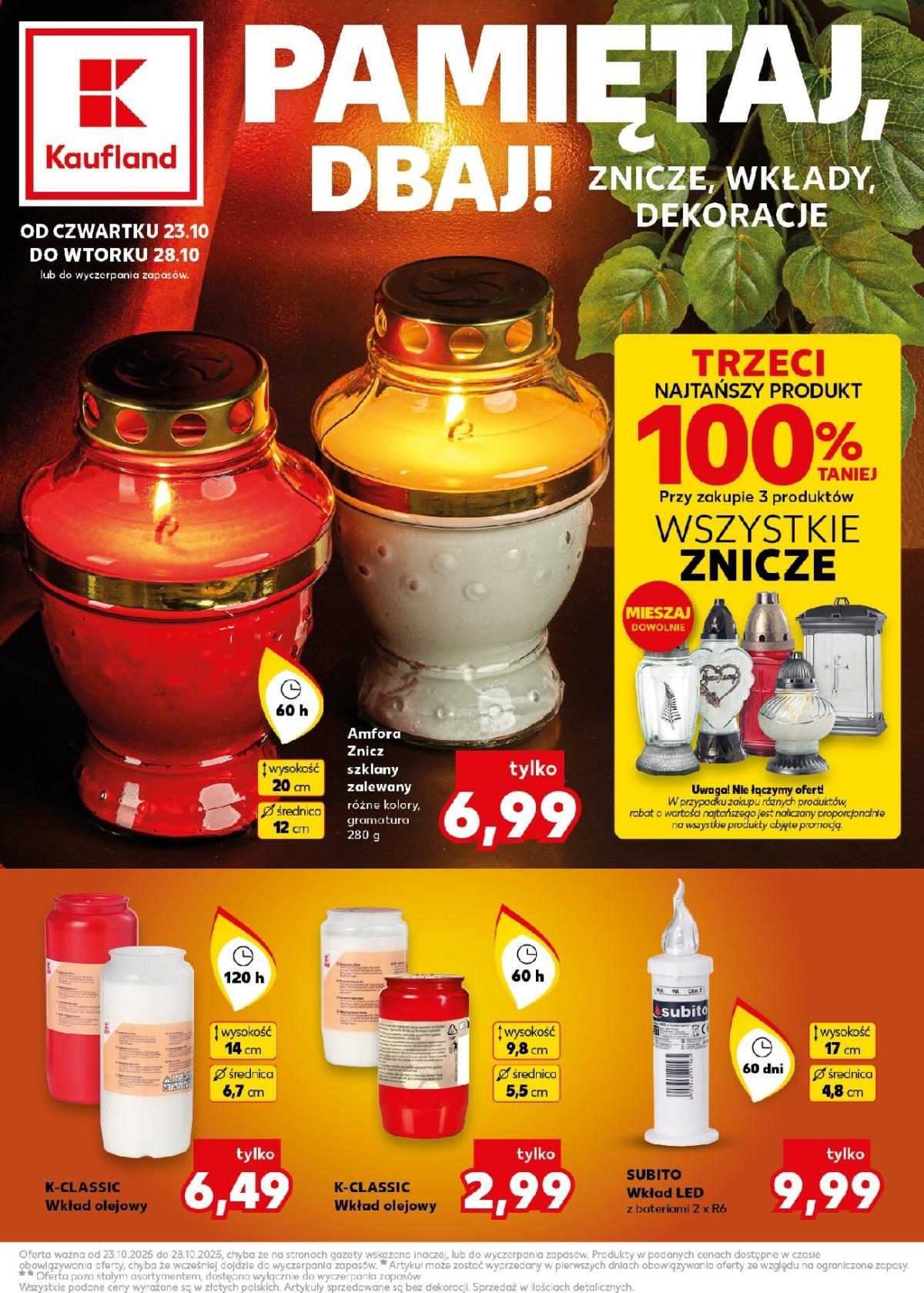 Gazetka Kaufland - Pamietaj, dbaj - ważna od 23.10. do 28.10.
