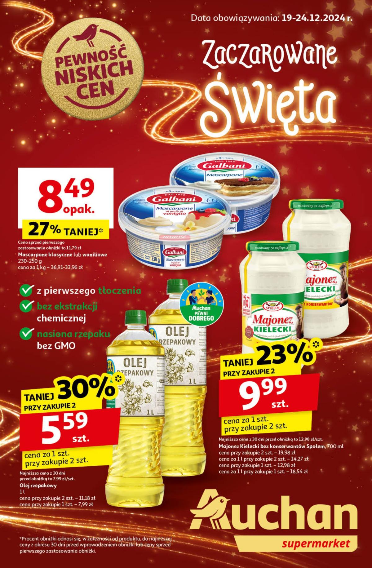 Supermarket Auchan gazetka ważna od 19.12. - 24.12.