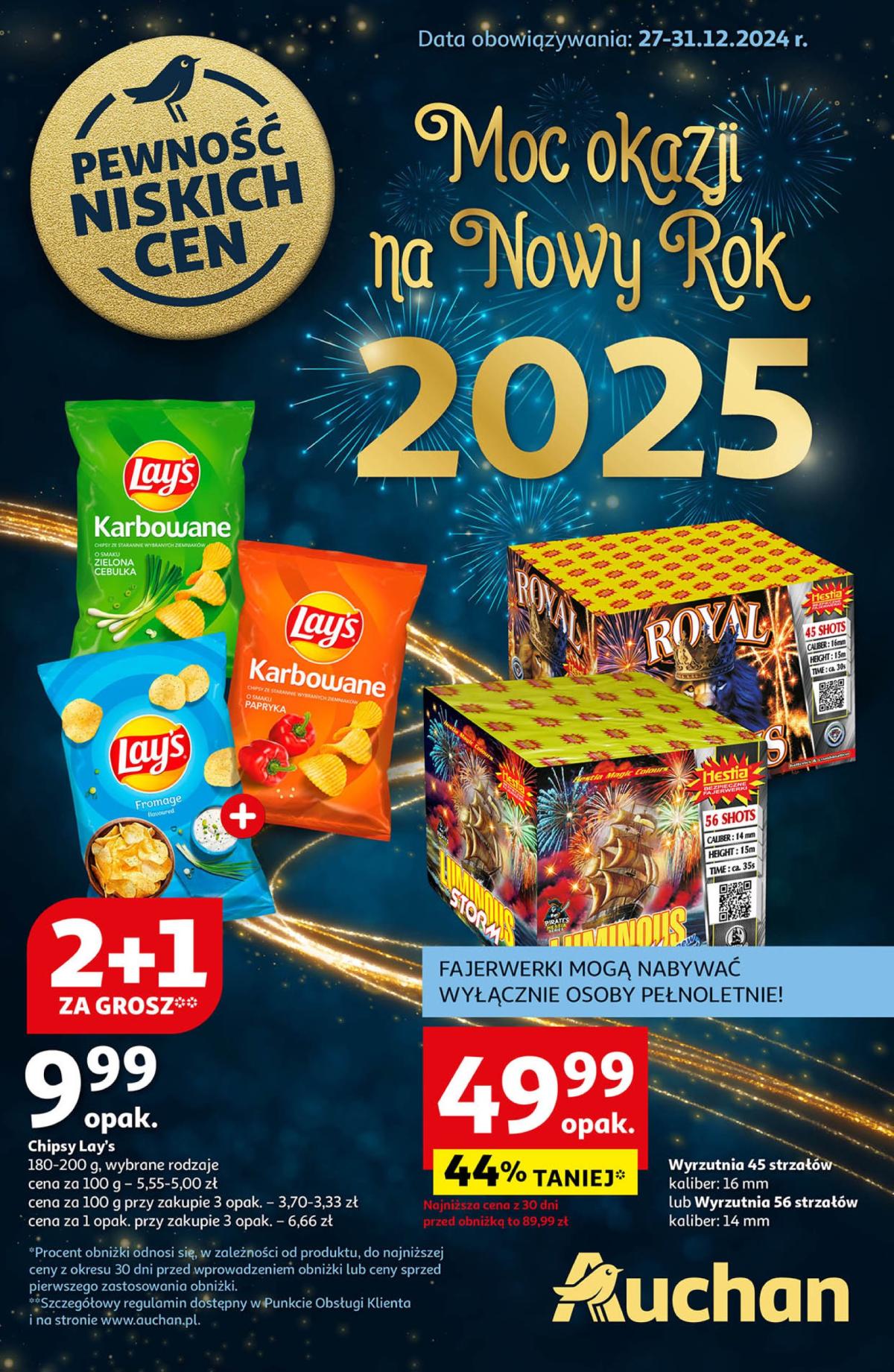 Auchan - Moc okazji na Nowy Rok 2025 gazetka ważna od 27.12. - 31.12.