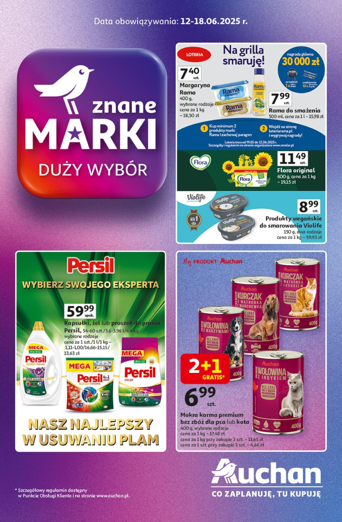 Gazetka Hipermarket Auchan - Znane Marki Duży Wybór ważna od 12.06. - 18.06.