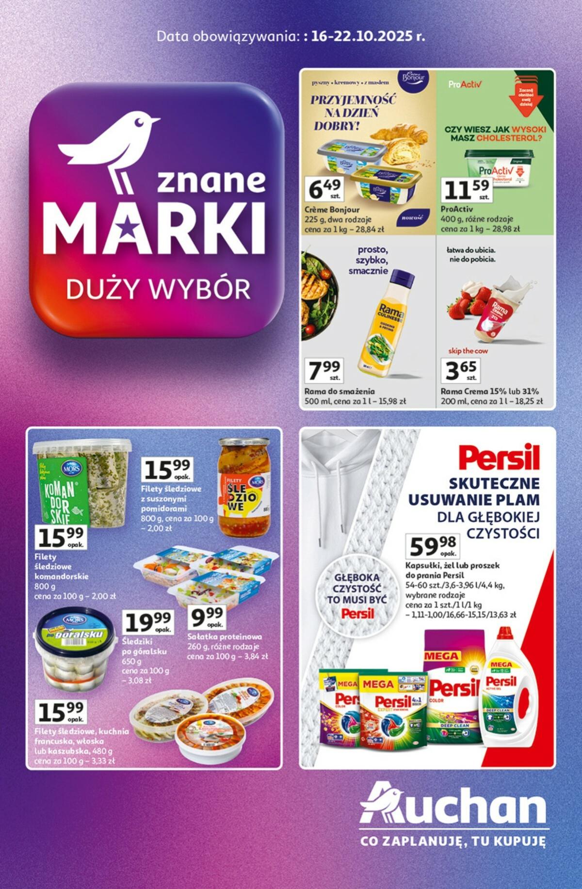 Gazetka Hipermarket Auchan - Znane marki duży wybór - ważna od 16.10. do 22.10.
