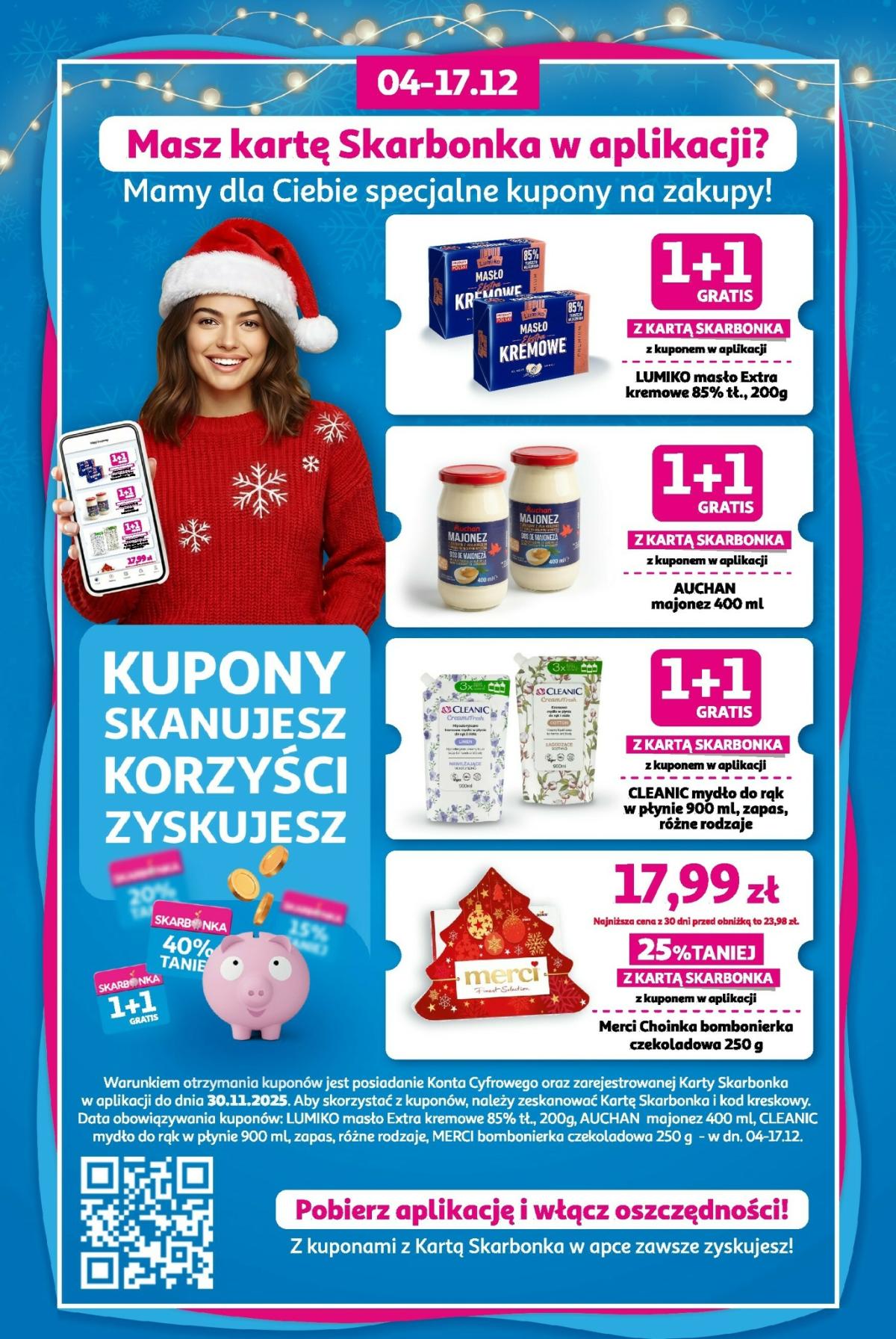 Gazetka Auchan - Kupony w aplikacji Skarbonka - ważna od 04.12. do 17.12.