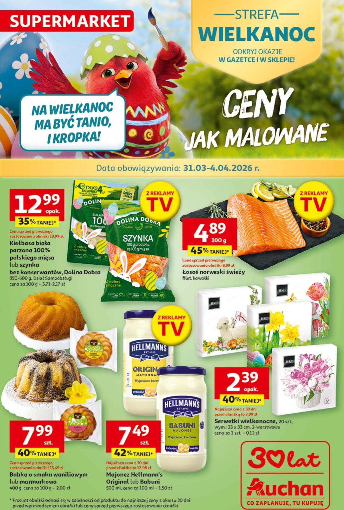 Gazetka Supermarket Auchan - ważna od 31.03.2026 do 04.04.2026