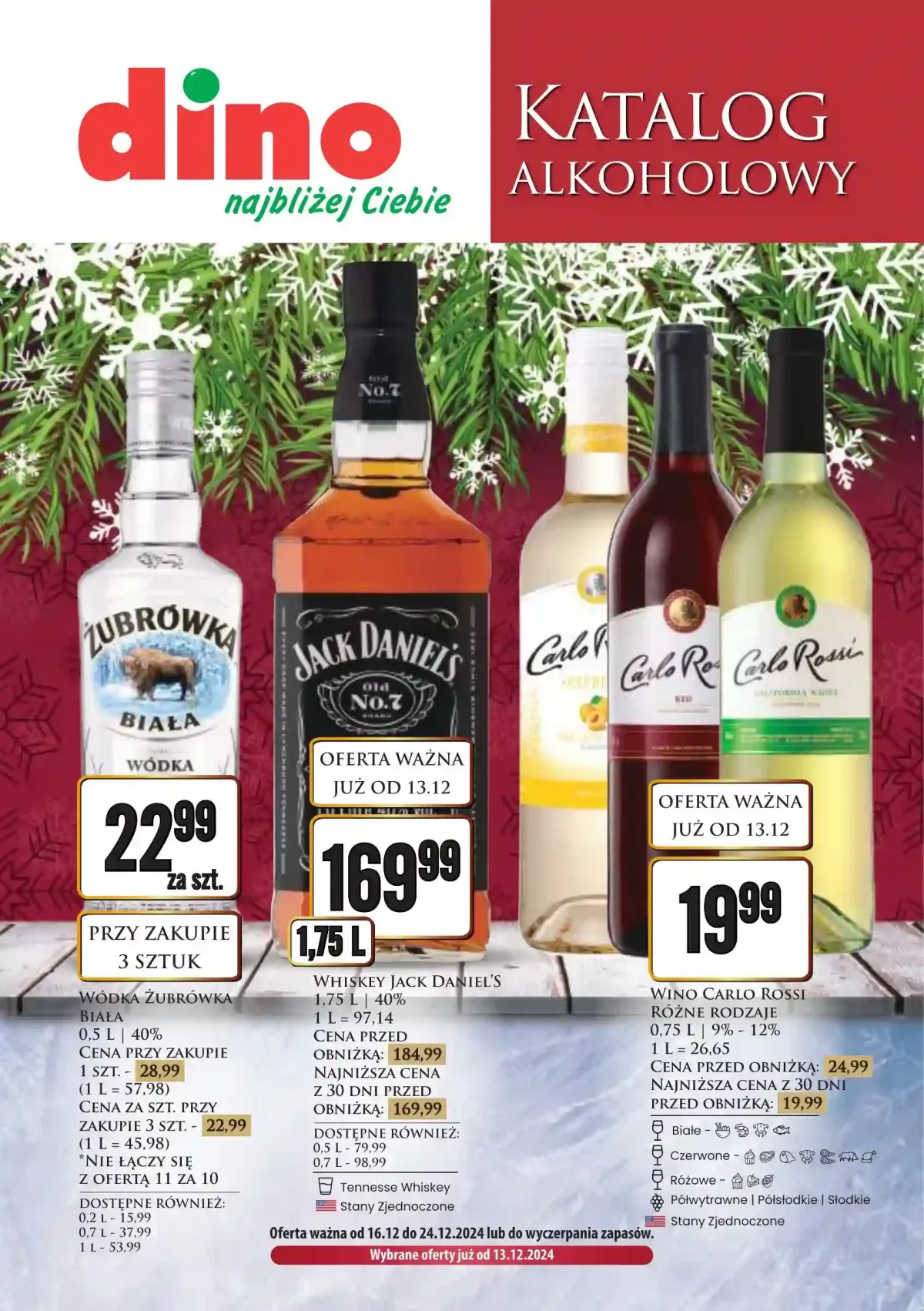 Dino - Katalog alkoholowy gazetka ważna od 16.12. - 24.12.