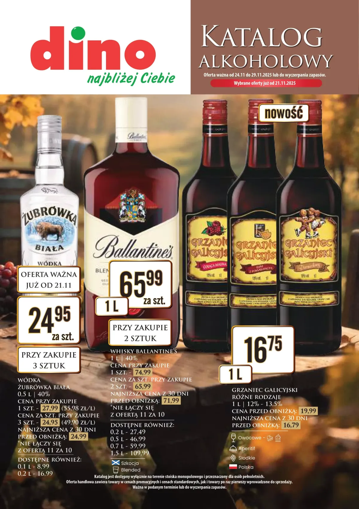 Gazetka Dino - Katalog alkoholowy - ważna od 24.11. do 29.11.