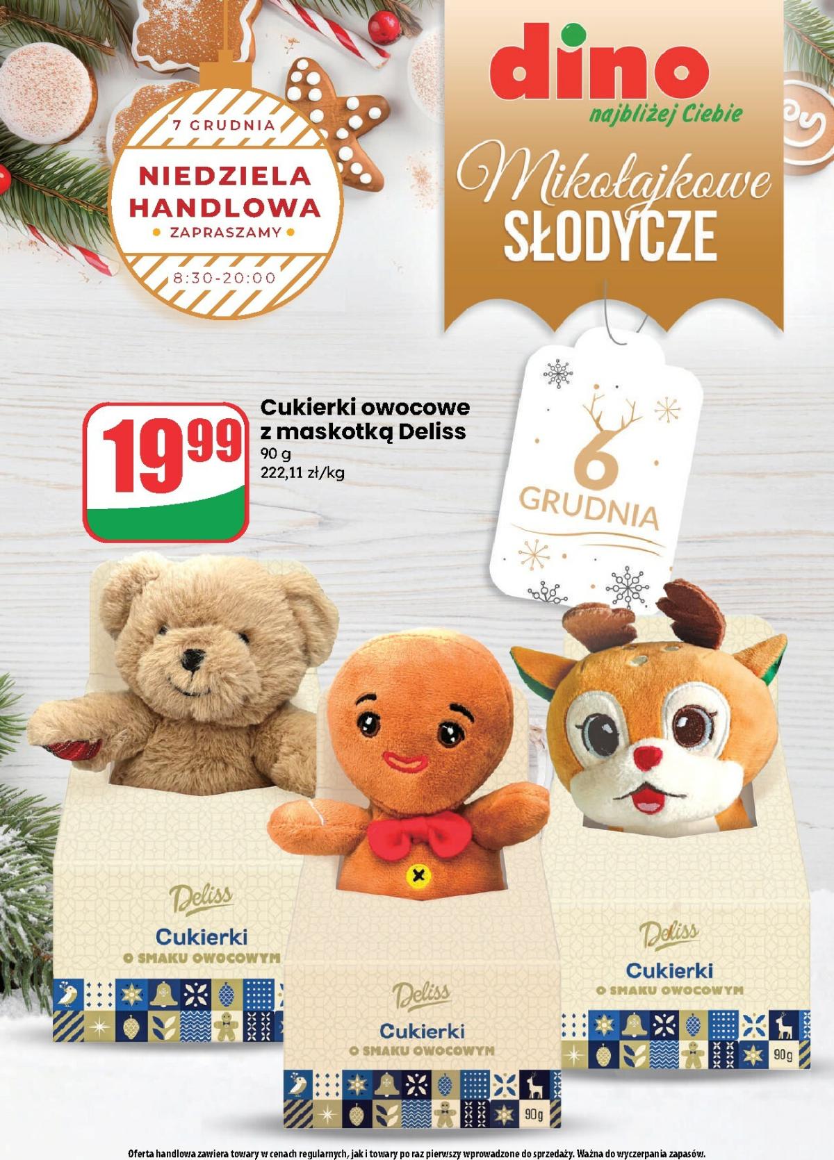 Gazetka Dino - Mikołajkowe słodycze - ważna od 01.12. do 07.12.