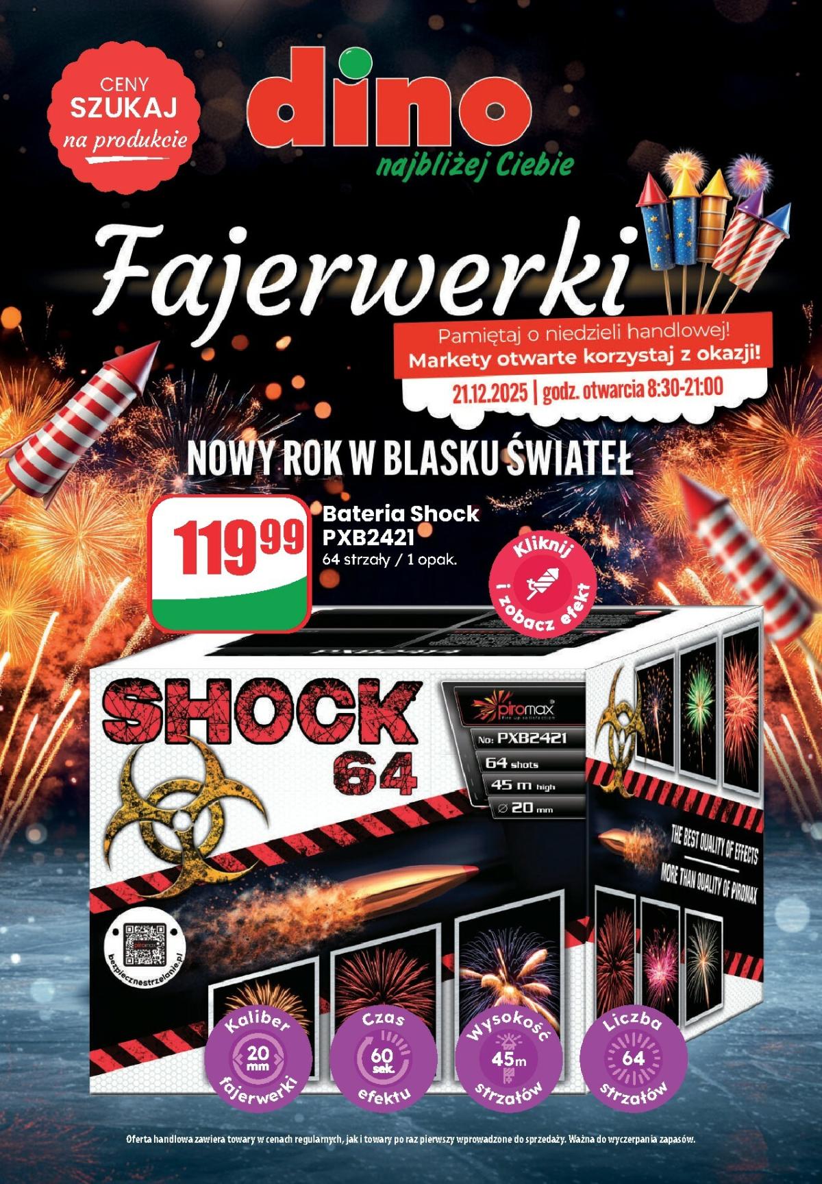 Gazetka Dino - Fajerwerki - ważna od 14.12. do 31.12.