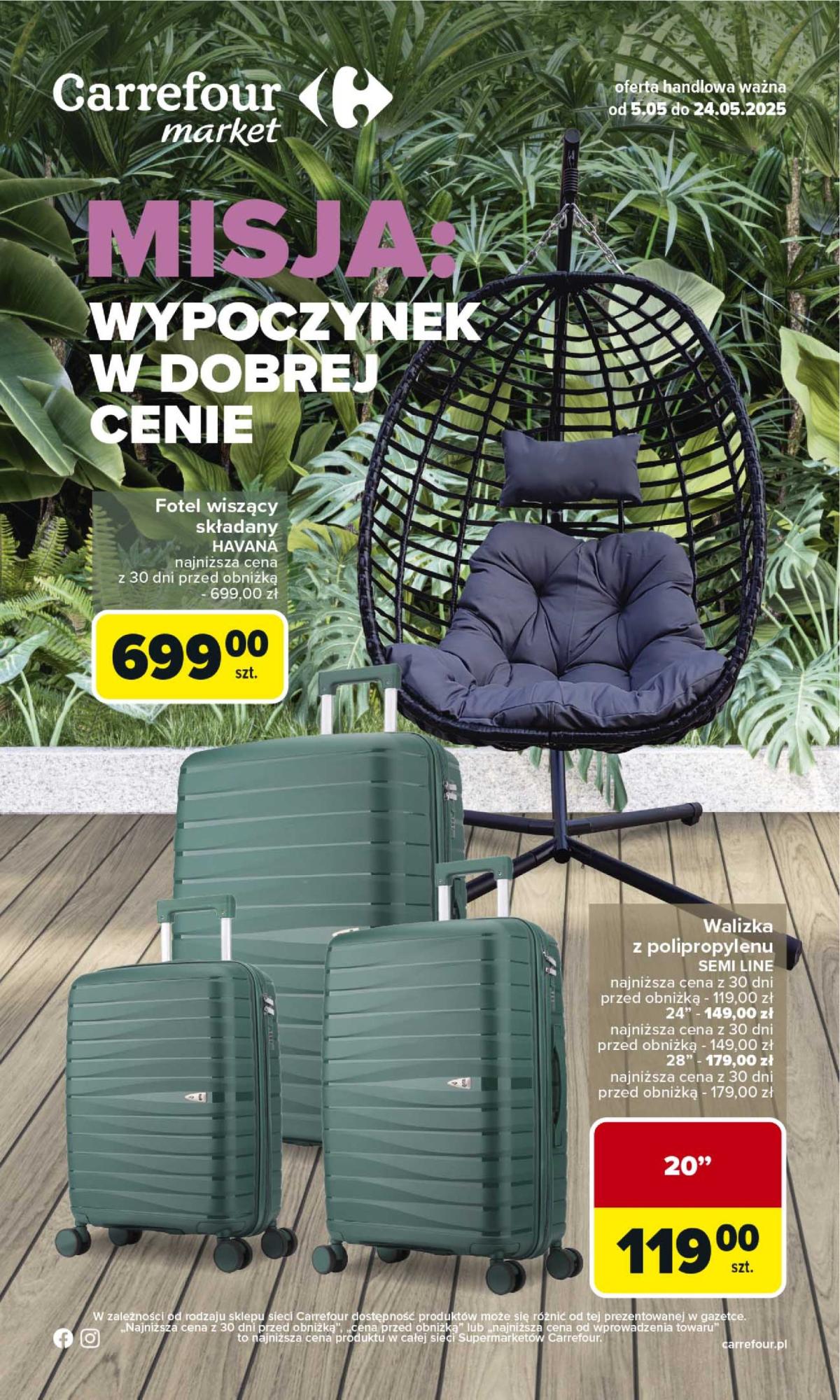 Carrefour - Wypoczynek w dobrej cenie gazetka ważna od 05.05. - 24.05.