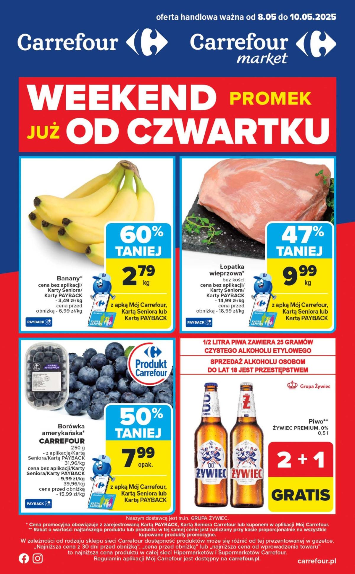 Carrefour - Weekend promek już od czwartku gazetka ważna od 08.05. - 10.05.